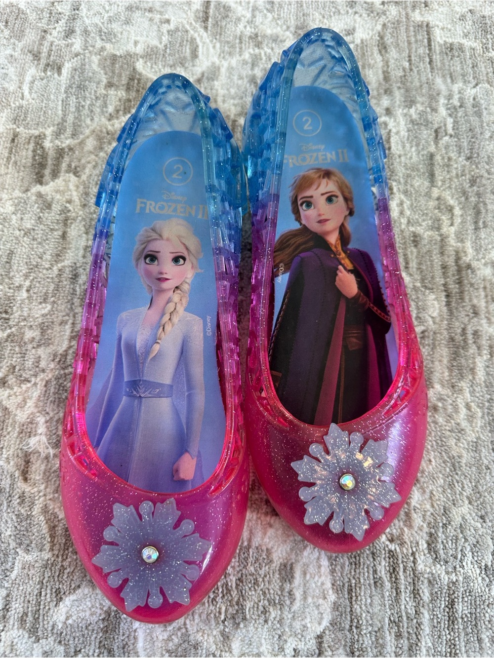 Disney’s Frozen Elsa Anna Cinderella Heel Style Light Up Shoes (Girls 2)
